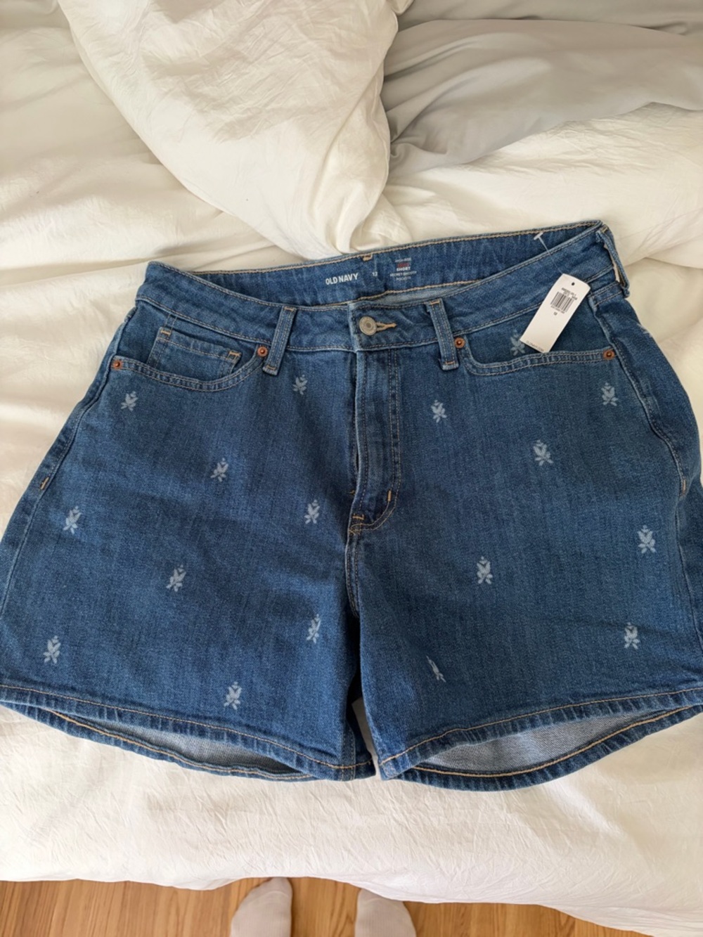 NWT Blue floral Denim Shorts